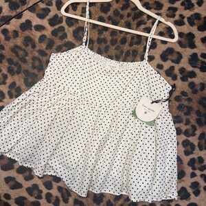 Kate Spade Iconic Black and White Polka Dot Camisole